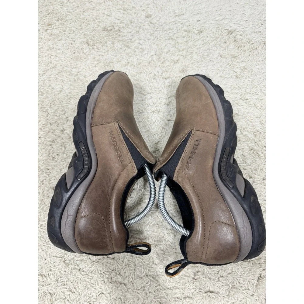 Merrell Jungle Moc Nubuck Brown Waterproof Slip-On Shoes Men's Size 10 Outdoors